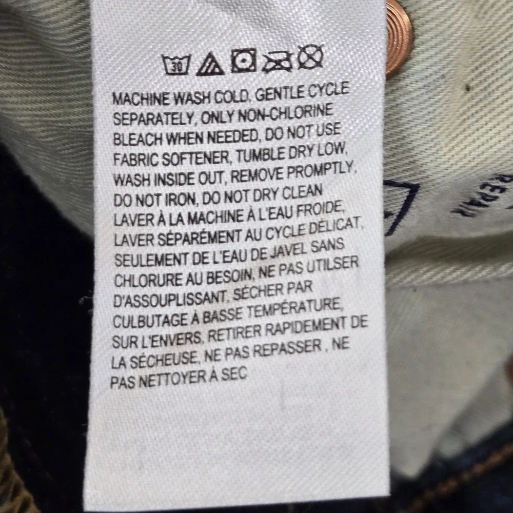 Lucky Brand Men Jeans 30X30 Dark Blue Denim 411 Athletic Taper Coolmax 23